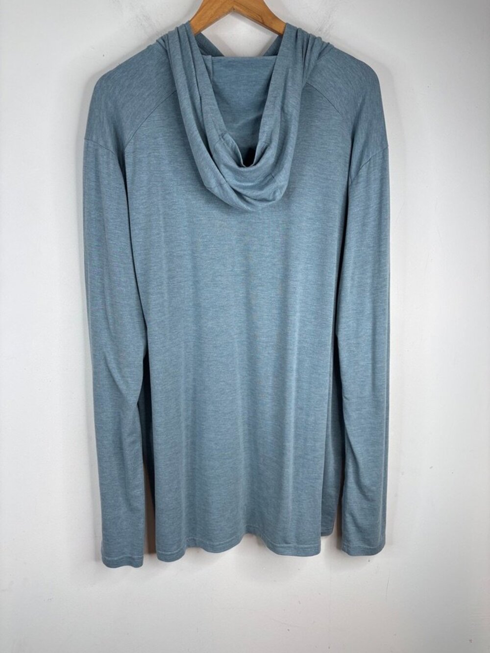 Free Fly Bamboo Shade Hoodie Hooded Shirt 3XL Long Sleeve Slate Blue Thumb Holes - Picture 5 of 10
